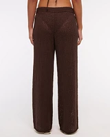 Mid Rise Crochet-Style Coverup Pant