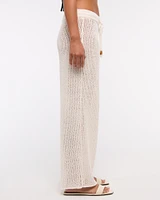 Mid Rise Crochet-Style Coverup Pant