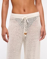 Mid Rise Crochet-Style Coverup Pant