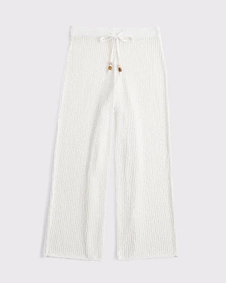 Mid Rise Crochet-Style Coverup Pant