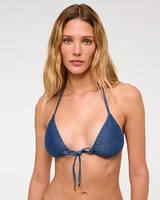 Tie-Front Halter Triangle Bikini Top