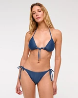 Tie-Front Halter Triangle Bikini Top