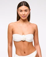 Rosette Bandeau Bikini Top