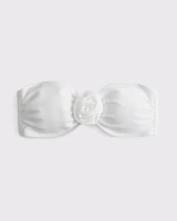 Rosette Bandeau Bikini Top