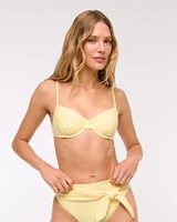 Tie-Front High-Waist Moderate Bottom