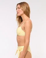 Tie-Front High-Waist Moderate Bottom