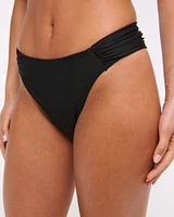 Ruched-Side Mid Rise Moderate Bottom