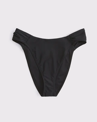 Ruched-Side Mid Rise Moderate Bottom