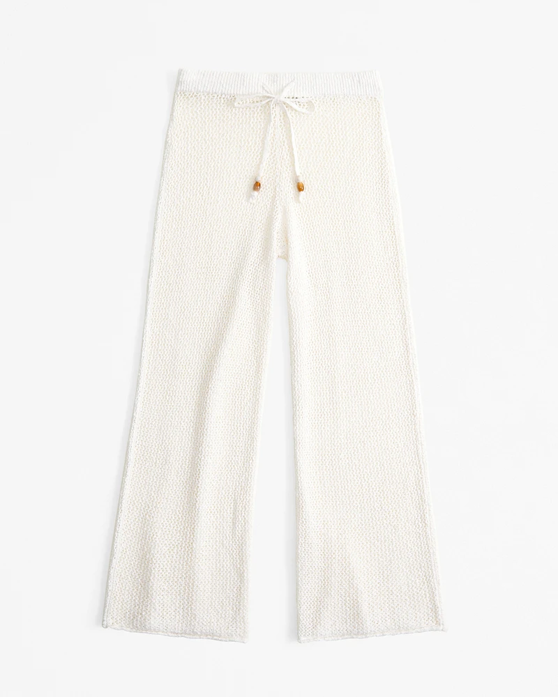 Crochet-Style Mid Rise Coverup Pant