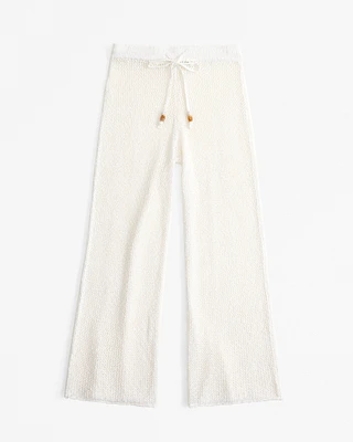 Crochet-Style Mid Rise Coverup Pant