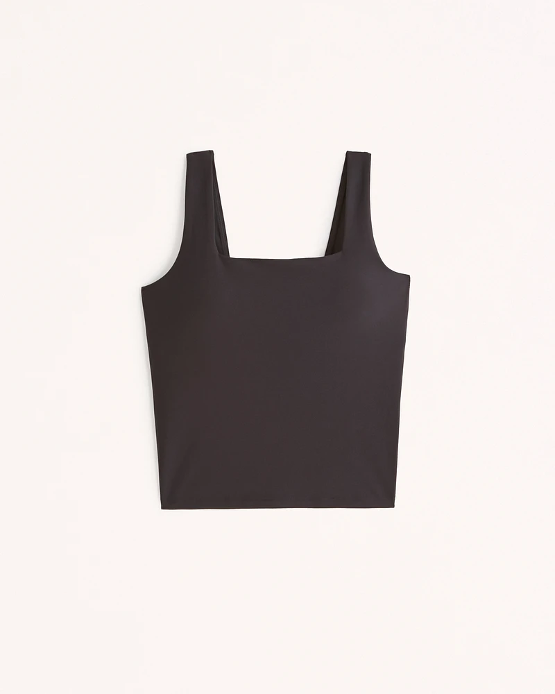 YPB sculptLUX Waist-Length Squareneck Slim Tank