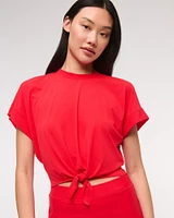 YPB Active Featherweight Tie-Front Tee