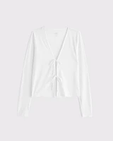 YPB Active Featherweight Tie-Front Cardigan