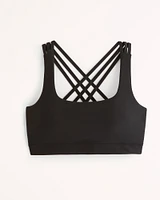 YPB sculptLUX Strappy-Back Squareneck Bralette