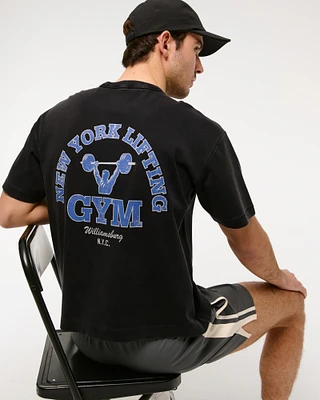 YPB Active Cropped Heavyweight Cotton Graphic Tee