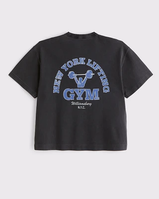 YPB Active Cropped Heavyweight Cotton Graphic Tee