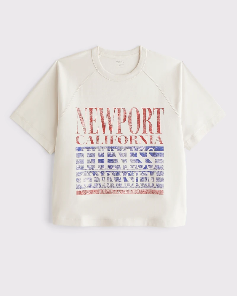 YPB Active Shrunken Cropped Heavyweight Cotton Tee
