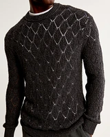 Crochet-Style Crew Sweater