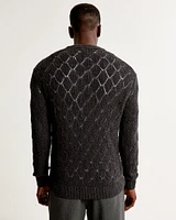 Crochet-Style Crew Sweater