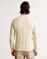 Long-Sleeve 3-Button Sweater Polo