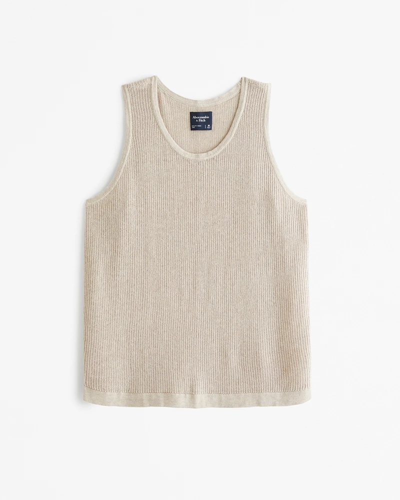 Crochet-Style Knit Tank