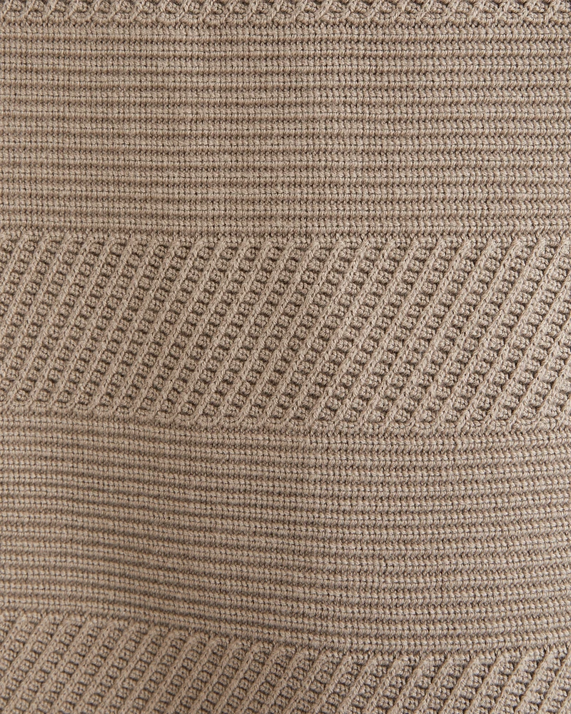 Stitch Button-Through Sweater Polo
