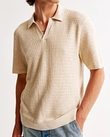 Retro Johnny Collar Sweater Polo