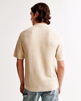 Retro Johnny Collar Sweater Polo