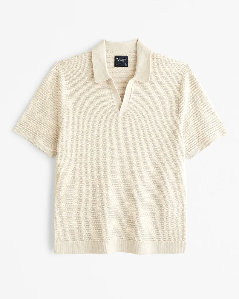 Retro Johnny Collar Sweater Polo