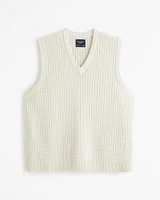 Oversized Stitchy Sweater Vest