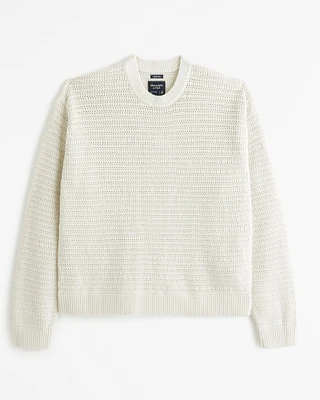 Oversized Stitchy Crew Sweater