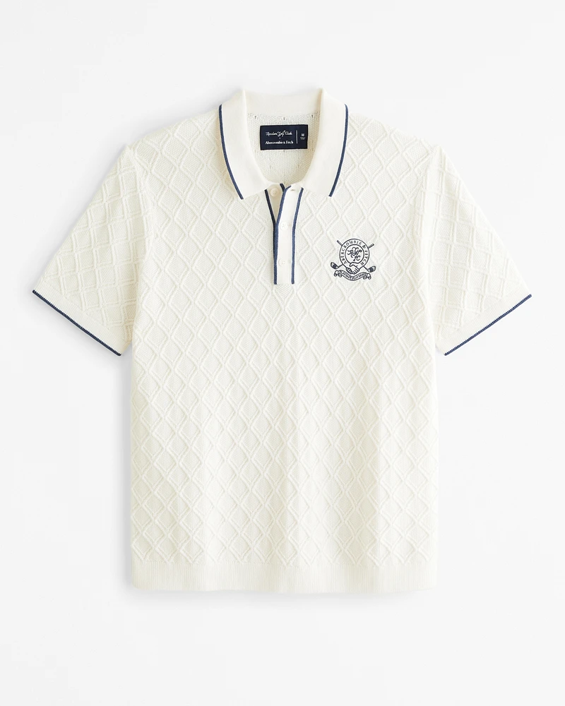 Random Golf Club 3-Button Sweater Polo