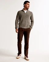 Merino Wool-Blend Quarter-Zip Sweater