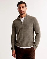 Merino Wool-Blend Quarter-Zip Sweater