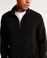 Merino Wool-Blend Quarter-Zip Sweater