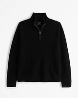 Merino Wool-Blend Quarter-Zip Sweater