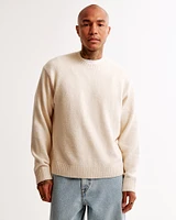 Oversized Marled Crew Sweater