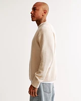 Oversized Marled Crew Sweater