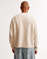 Oversized Marled Crew Sweater