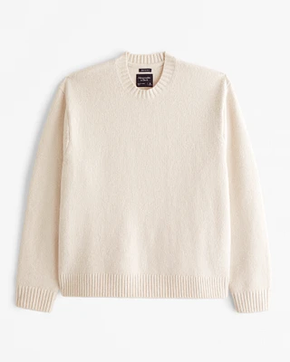 Oversized Marled Crew Sweater