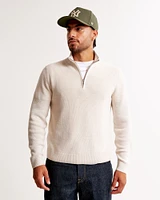 Merino Wool-Blend Quarter-Zip Sweater