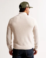 Merino Wool-Blend Quarter-Zip Sweater