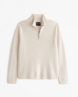 Merino Wool-Blend Quarter-Zip Sweater