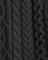 Oversized Cable Crew Sweater