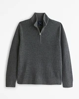 Merino Wool-Blend Quarter-Zip Sweater