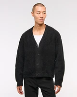 Fuzzy Cropped Cardigan