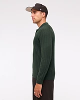 Long-Sleeve Zip Sweater Polo