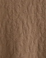 Jacquard Pattern Johnny Collar Sweater Polo