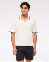 Tipped Zip Sweater Polo