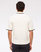 Tipped Zip Sweater Polo